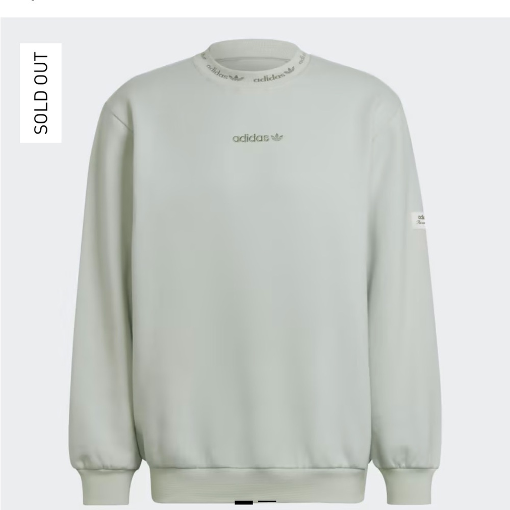 Adidas Men's Light Green Crewneck Sweatshirt